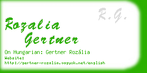 rozalia gertner business card