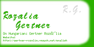 rozalia gertner business card